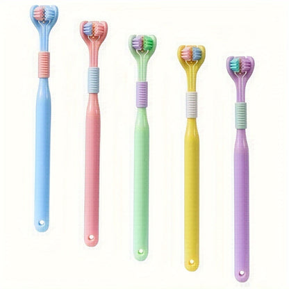 1pc Threesided Soft Bristle Toothbrush, Bristle Travel Toothbrush For Adult, Soft Bristle Toothbrush, Complete Teeth And Gum-Care Great Bristles Clean Each Tooth Soft And Gentle Toothbrush