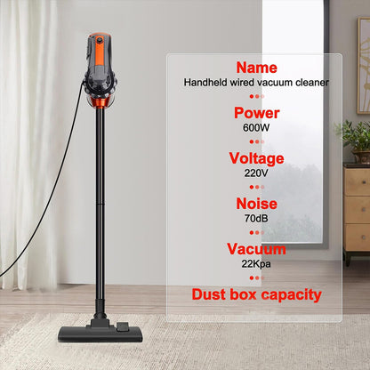 Lightweight Vacuum Cleaner Corded Bagless Stick Upright Hoover Electric Brooms