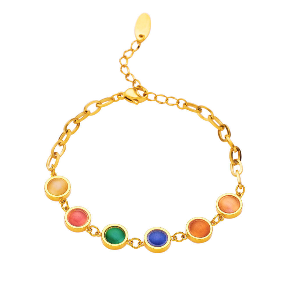 French Retro Stainless Steel Bracelet For Women