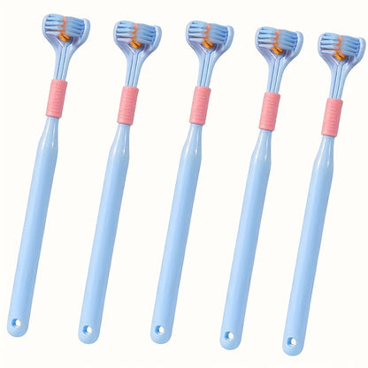 1pc Threesided Soft Bristle Toothbrush, Bristle Travel Toothbrush For Adult, Soft Bristle Toothbrush, Complete Teeth And Gum-Care Great Bristles Clean Each Tooth Soft And Gentle Toothbrush