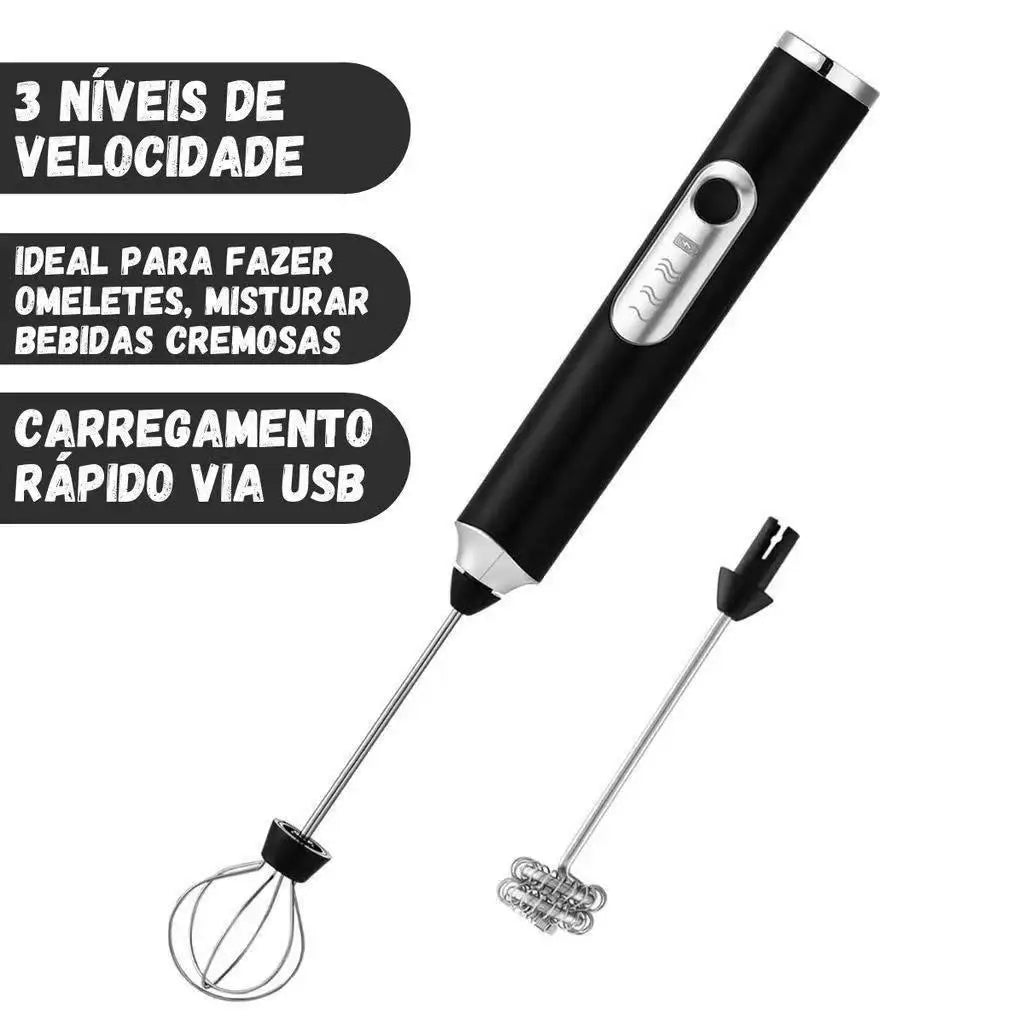 Mixer Batedor Misturador Mixer Elétrico Para Bebidas Leite Café Clara de Ovos Envio Imediato!!!