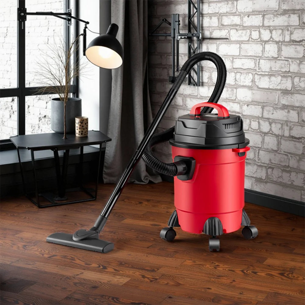 15L Dry/Wet Dust Vacuum Cleaner 4m Cord Handheld Blow Function Large Bucket Design for Home Car Commercial Use