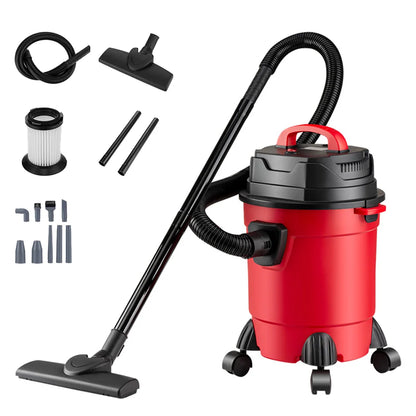 15L Dry/Wet Dust Vacuum Cleaner 4m Cord Handheld Blow Function Large Bucket Design for Home Car Commercial Use