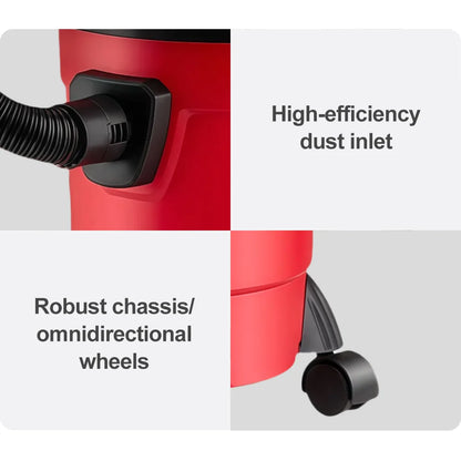 15L Dry/Wet Dust Vacuum Cleaner 4m Cord Handheld Blow Function Large Bucket Design for Home Car Commercial Use