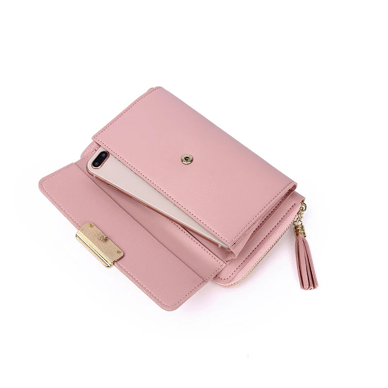 New Fashionable Zipper Clutch Wallet Smaller Handbag Wallet Pu Wallets Women Bags Handbags