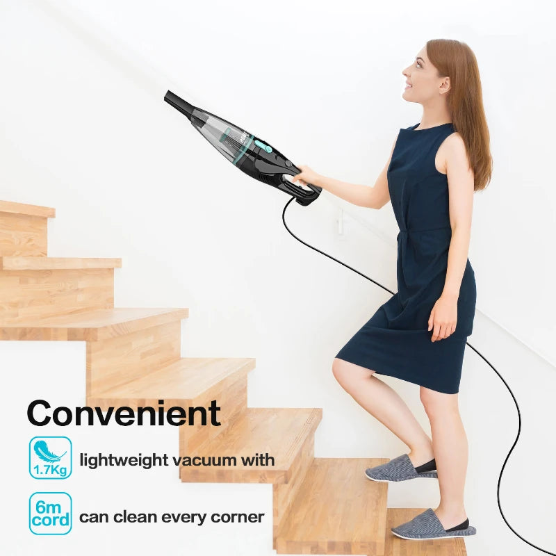 INSE R3S/R6X Corded Vacuum Cleaner Handheld Stick Vacuum Powerful 3 in1 Lightweight Vacuum Cleaners for Home Hard Floor Pet Hair