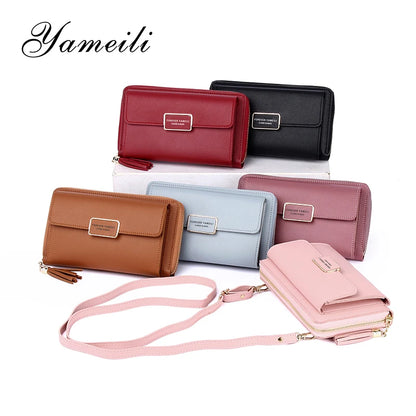 New Fashionable Zipper Clutch Wallet Smaller Handbag Wallet Pu Wallets Women Bags Handbags