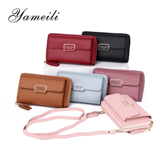New Fashionable Zipper Clutch Wallet Smaller Handbag Wallet Pu Wallets Women Bags Handbags