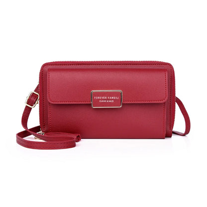 New Fashionable Zipper Clutch Wallet Smaller Handbag Wallet Pu Wallets Women Bags Handbags