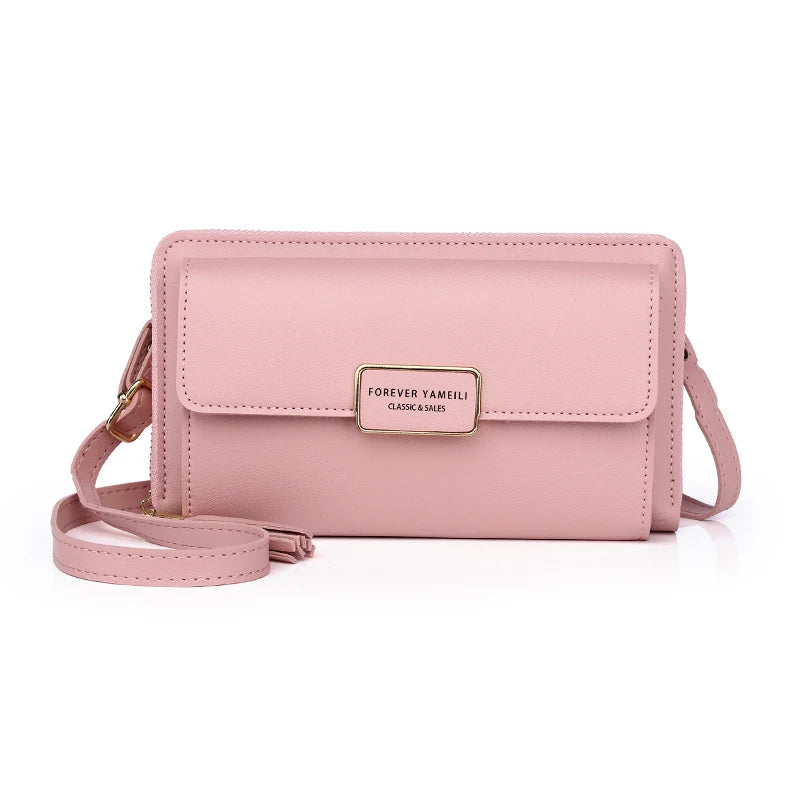 New Fashionable Zipper Clutch Wallet Smaller Handbag Wallet Pu Wallets Women Bags Handbags