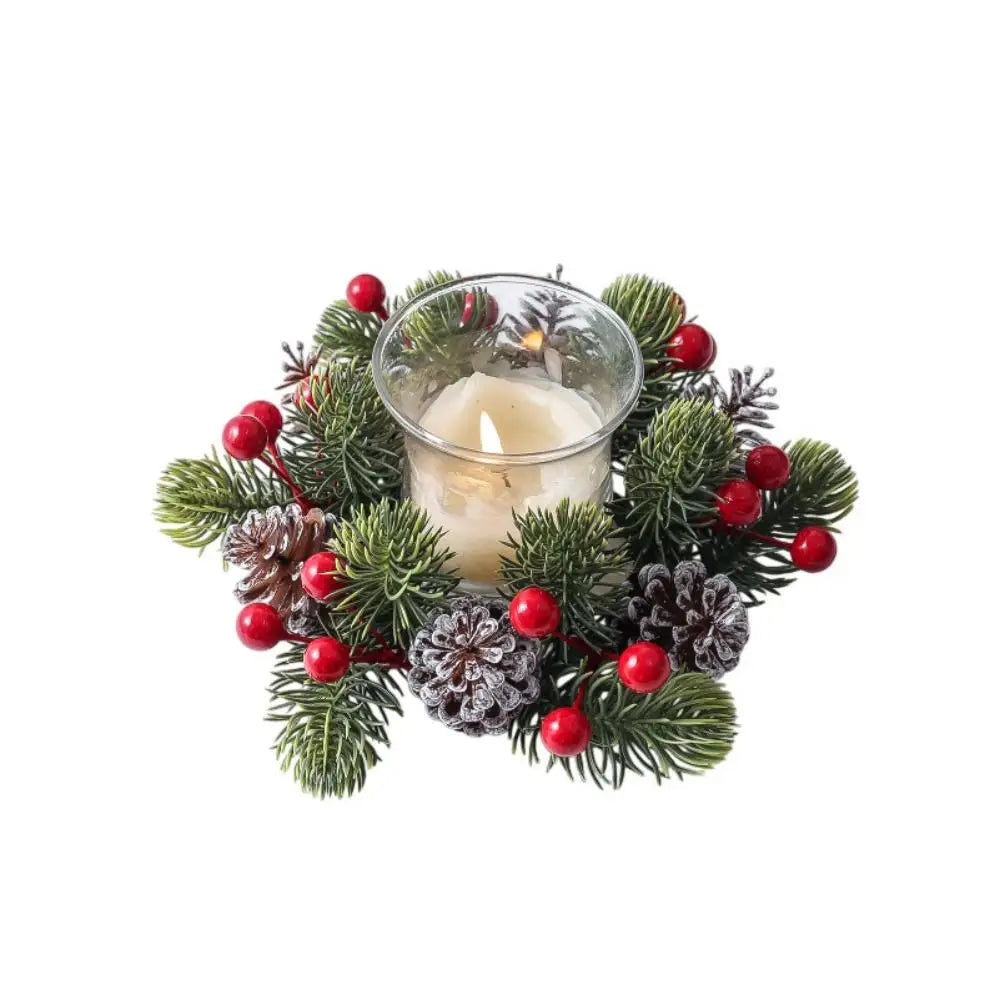 Christmas Wreath Festive Thanksgiving Day Decoration Autumn Floral Wreath Long-Lasting Berry Harvest Wreath For Party