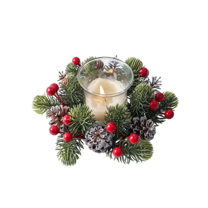 Christmas Wreath Festive Thanksgiving Day Decoration Autumn Floral Wreath Long-Lasting Berry Harvest Wreath For Party