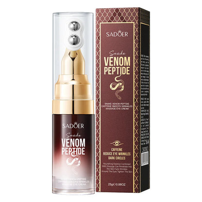 Snake Venom Eye Cream Anti- Wrinkle With Roller Ball Quick Hydrating Refreshing Caffeine Eye Serum Fades Fine Lines Skin Care