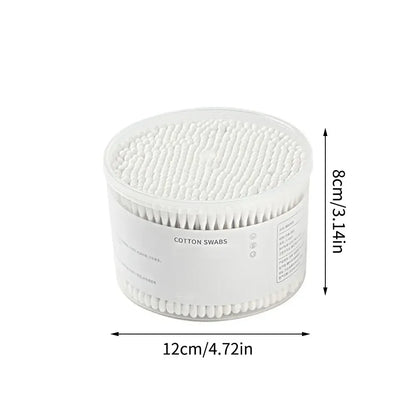 Disposable Cotton 500PCSSwab Box With Double End Round Head For Makeup And Makeup Removal Daily Cleaning Pet Care Multi-purpose