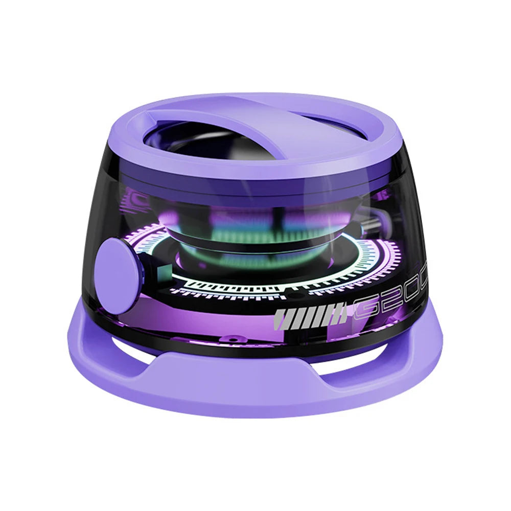 Magnetic Portable Bluetooth Speaker Mini Sound Box HiFi Stereo Soundbar Wireless Loudspeaker with LED Color Light Phone Holder