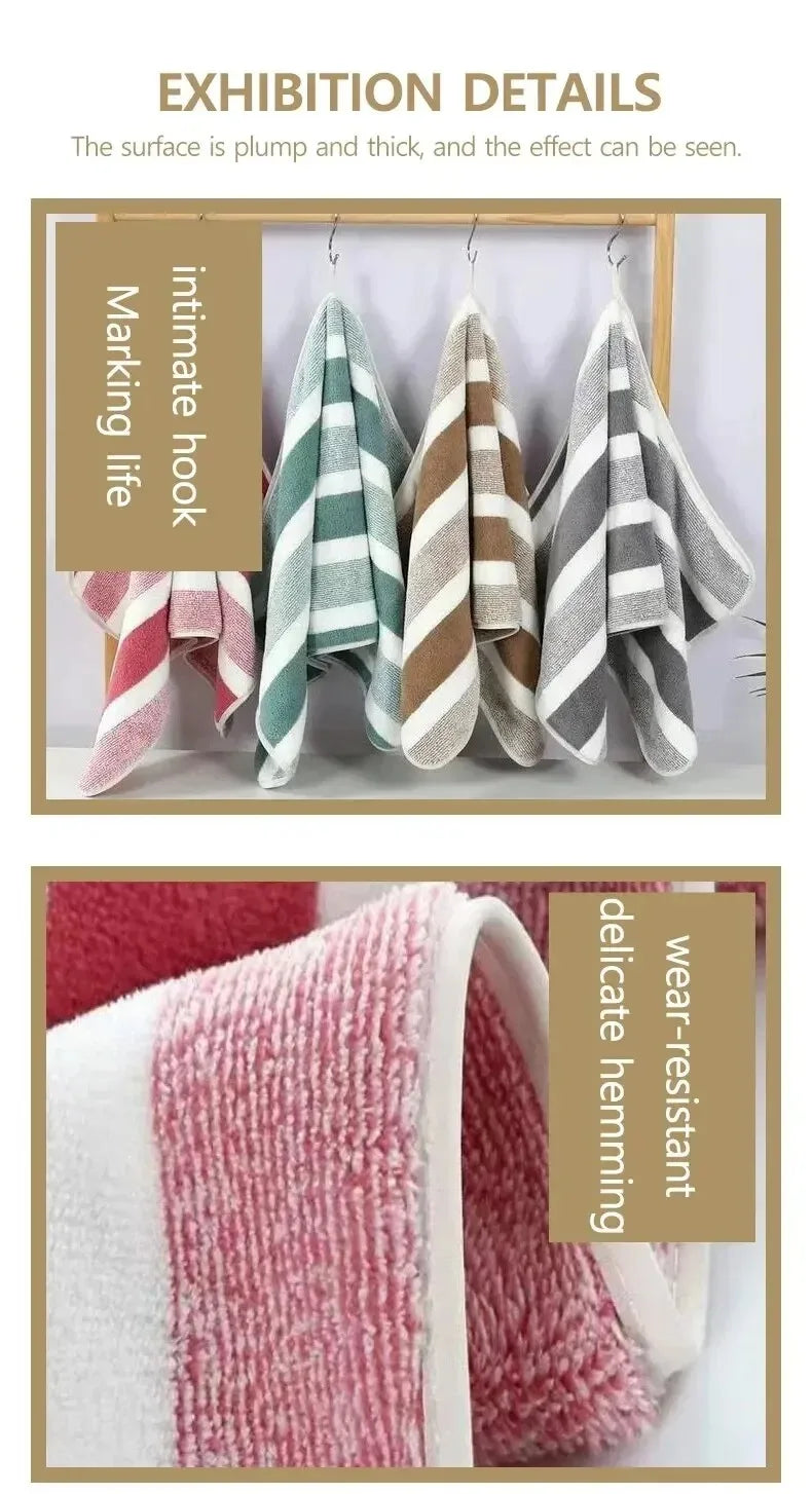 -Coral fleece towels, bath towels, thickened face towels, household absorbent quick drying, soft and lint free