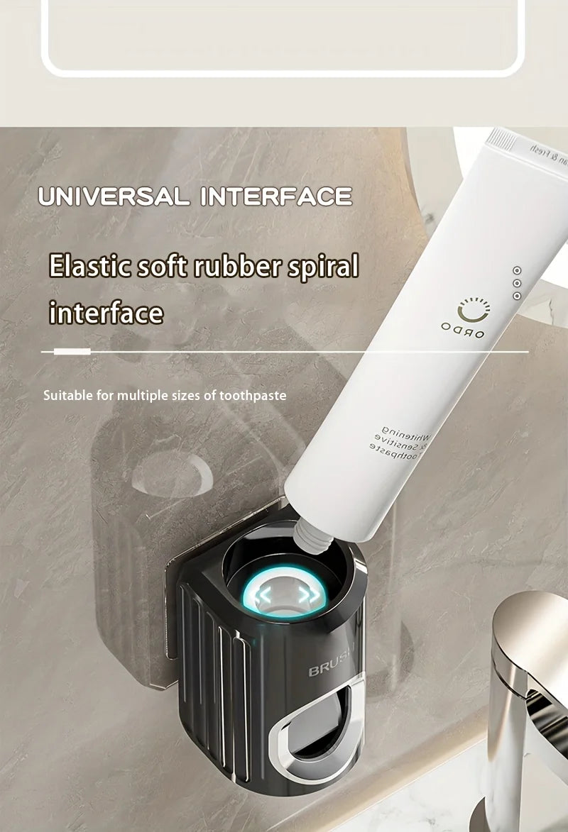 A Hole Free Wall Mounted Automatic Toothpaste Dispenser, A Toothpaste Storage Rack for Bathrooms, Households, and Bathrooms