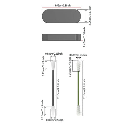 2Pcs Silicone Reusable Cotton Swab Earpick Kit With Box Portable Double Headed Soft Makeup Swab Ear Cleaning Set