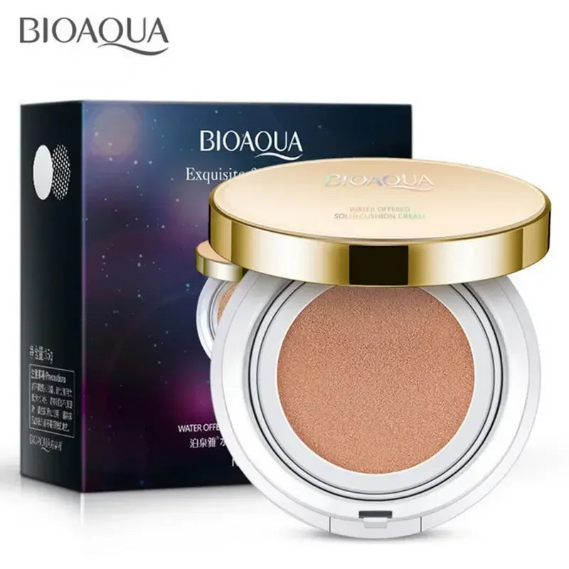 BIOAQUA Air Cushion BB Cream Natural Brighten Concealer Moisturizer Foundation Face Makeup Facial Base Perfect Cover Cosmetics
