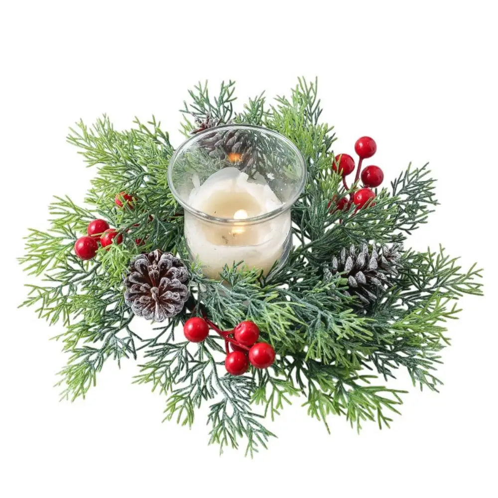 Christmas Wreath Festive Thanksgiving Day Decoration Autumn Floral Wreath Long-Lasting Berry Harvest Wreath For Party
