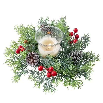 Christmas Wreath Festive Thanksgiving Day Decoration Autumn Floral Wreath Long-Lasting Berry Harvest Wreath For Party