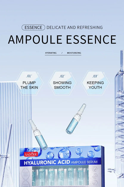Vitamin C Face Whitening Serum Dark Spots Freckles Removal Hyaluronic Pore Minimizer Anti Aging Wrinkle Remove Golder Essence