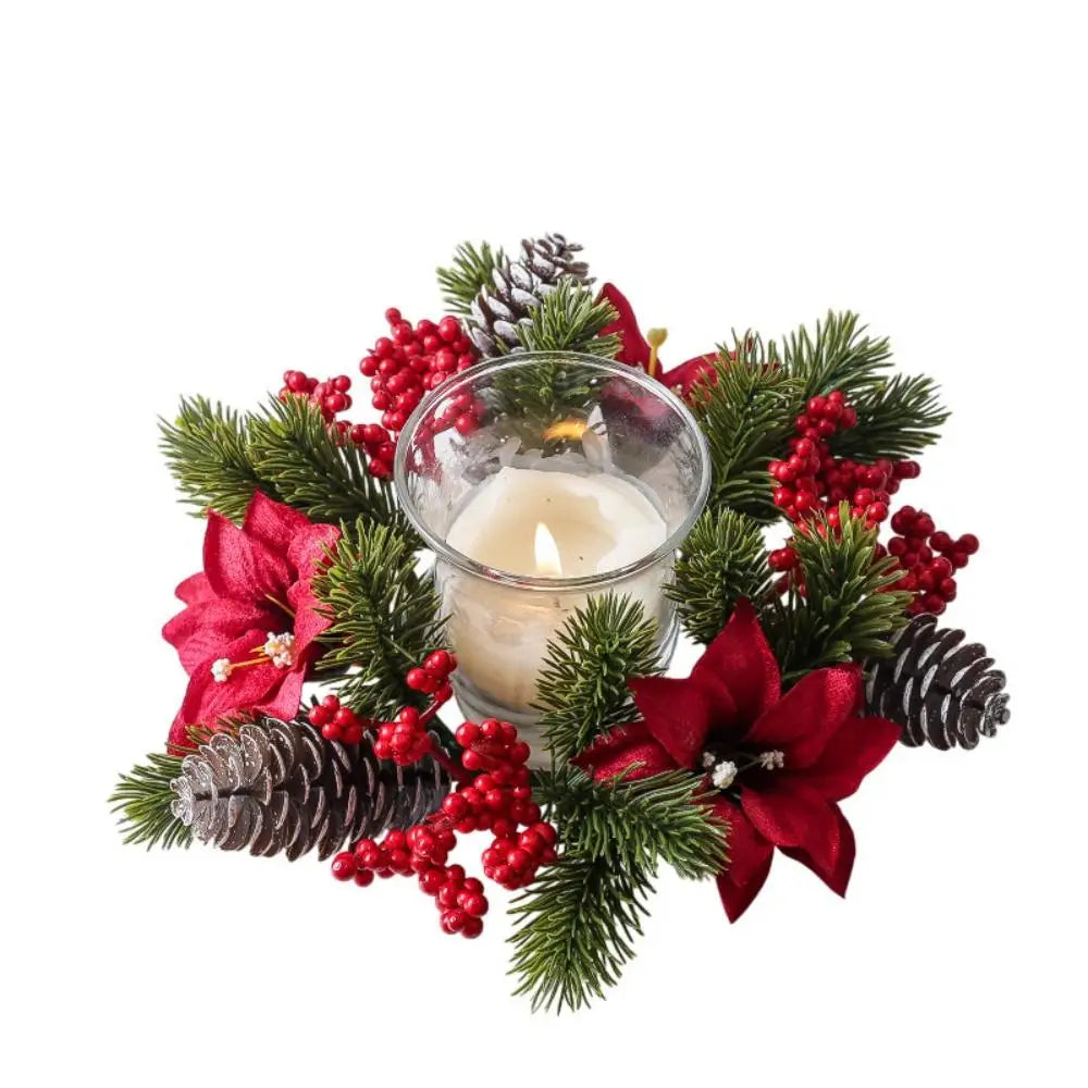 Christmas Wreath Festive Thanksgiving Day Decoration Autumn Floral Wreath Long-Lasting Berry Harvest Wreath For Party