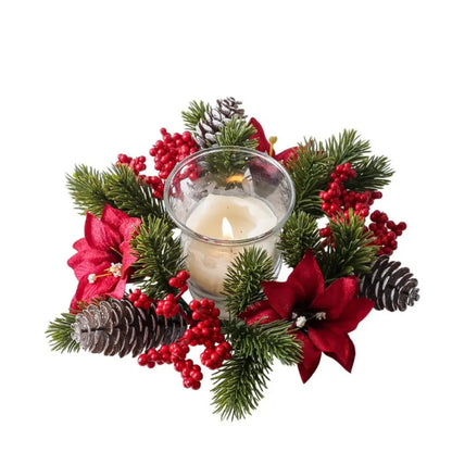 Christmas Wreath Festive Thanksgiving Day Decoration Autumn Floral Wreath Long-Lasting Berry Harvest Wreath For Party