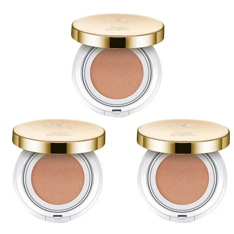 BIOAQUA Air Cushion BB Cream Natural Brighten Concealer Moisturizer Foundation Face Makeup Facial Base Perfect Cover Cosmetics