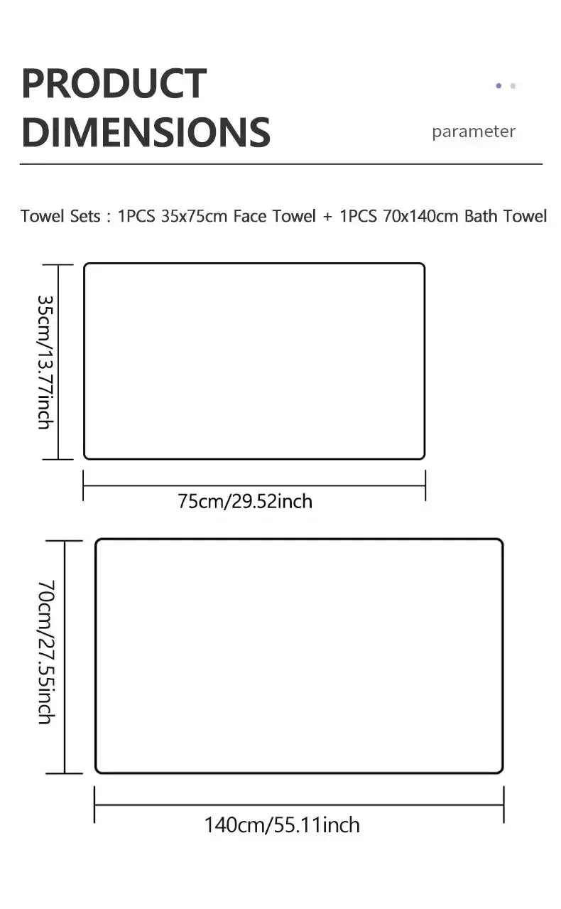 -Coral fleece towels, bath towels, thickened face towels, household absorbent quick drying, soft and lint free