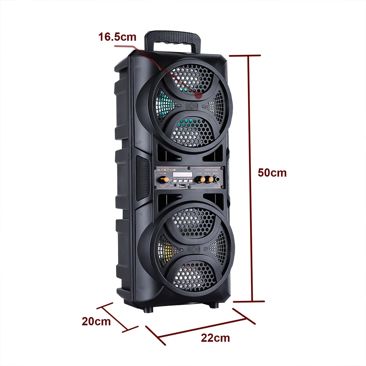 3000W Portable Bluetooth Speaker Subwoofer Heavy Bass Sound System DJ Party Home Outdoor Speakers & Microphone Remote LED Light