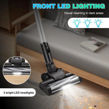 BRIEFNESS 3-in-1 Cordless Vacuum Cleaner Powerful Stick Vacuum Rechargeable Handheld Upright Vacuum Cleaner