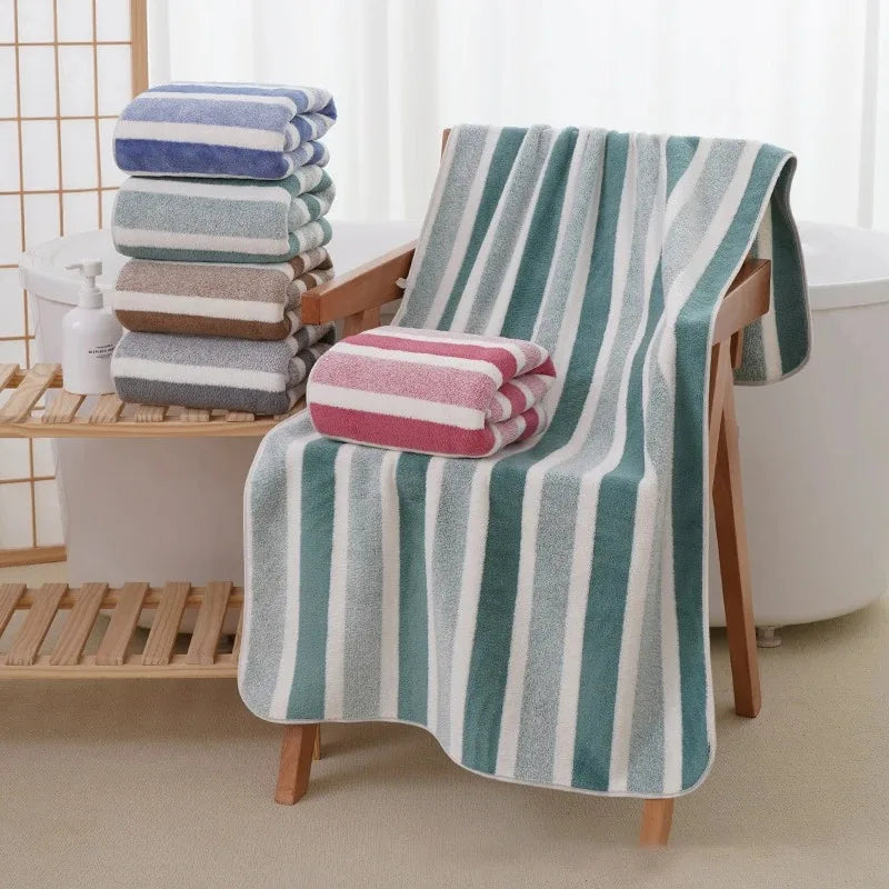 -Coral fleece towels, bath towels, thickened face towels, household absorbent quick drying, soft and lint free