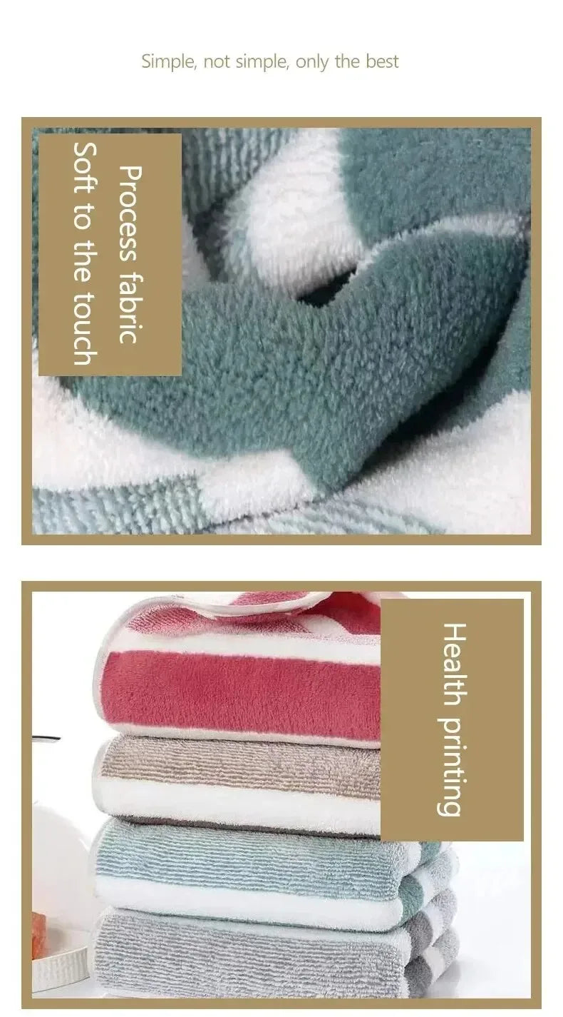 -Coral fleece towels, bath towels, thickened face towels, household absorbent quick drying, soft and lint free