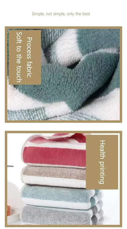 -Coral fleece towels, bath towels, thickened face towels, household absorbent quick drying, soft and lint free