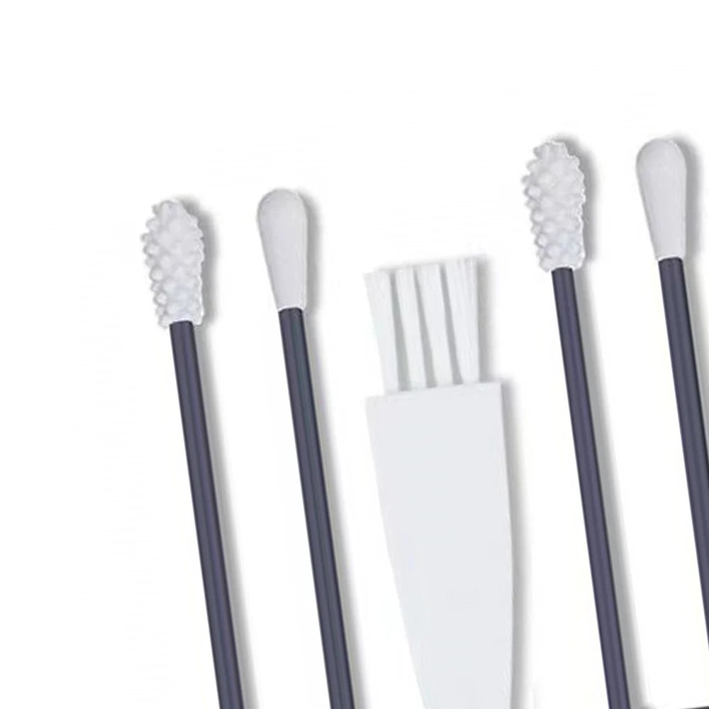 2Pcs Silicone Reusable Cotton Swab Earpick Kit With Box Portable Double Headed Soft Makeup Swab Ear Cleaning Set