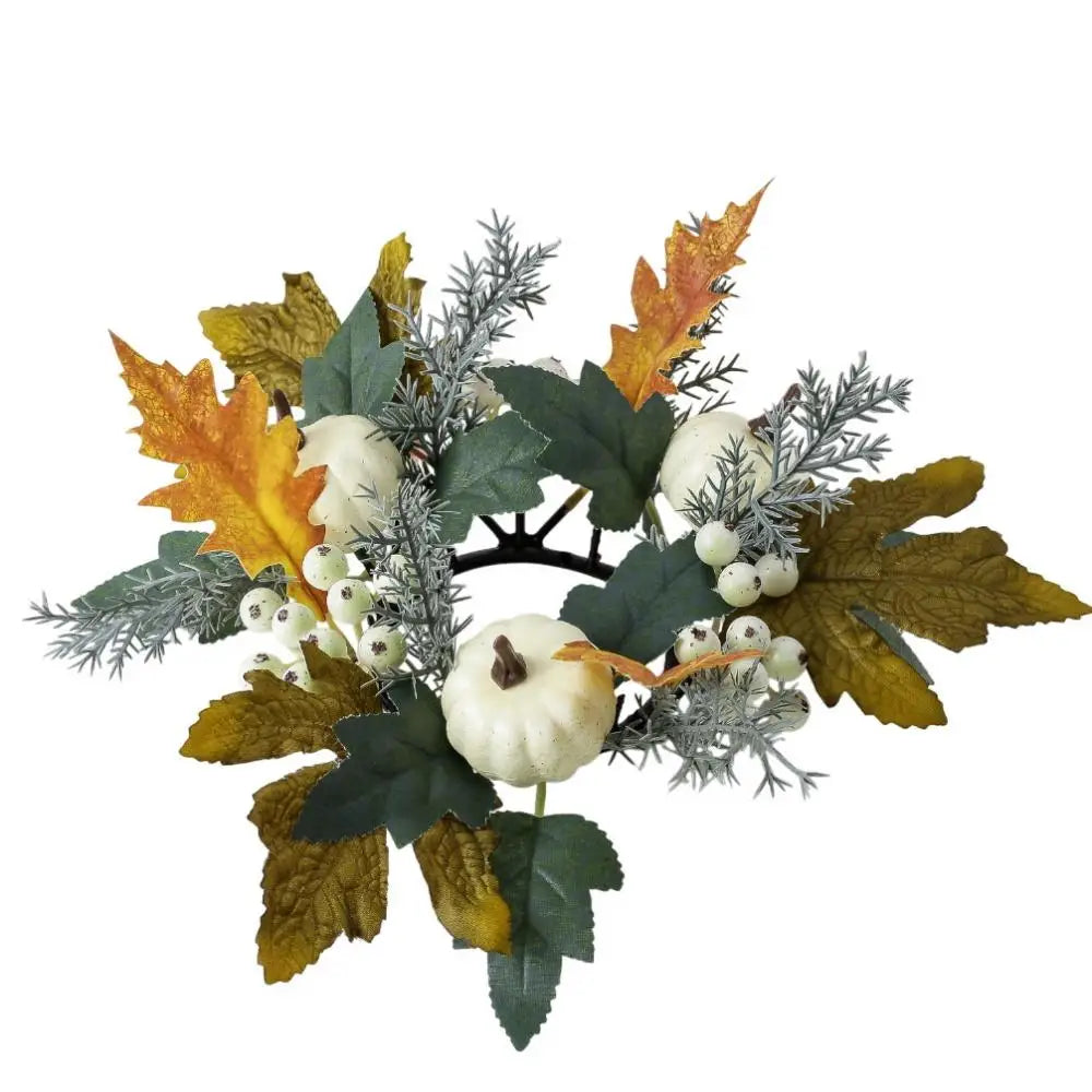 Christmas Wreath Festive Thanksgiving Day Decoration Autumn Floral Wreath Long-Lasting Berry Harvest Wreath For Party