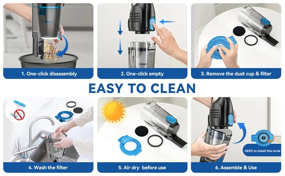 INSE R3S/R6X Corded Vacuum Cleaner Handheld Stick Vacuum Powerful 3 in1 Lightweight Vacuum Cleaners for Home Hard Floor Pet Hair