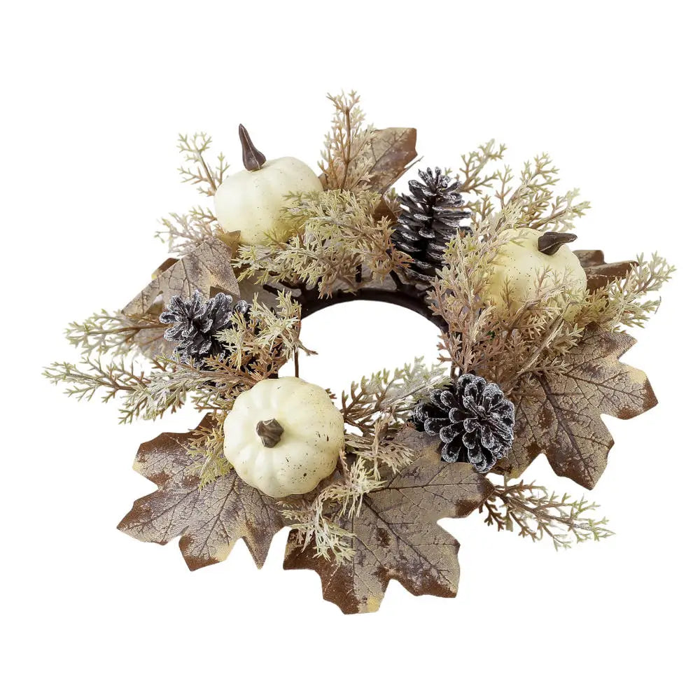 Christmas Wreath Festive Thanksgiving Day Decoration Autumn Floral Wreath Long-Lasting Berry Harvest Wreath For Party