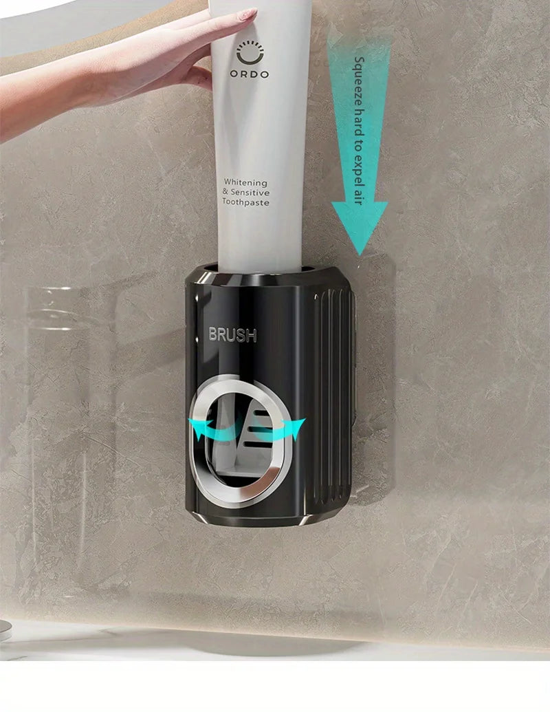A Hole Free Wall Mounted Automatic Toothpaste Dispenser, A Toothpaste Storage Rack for Bathrooms, Households, and Bathrooms