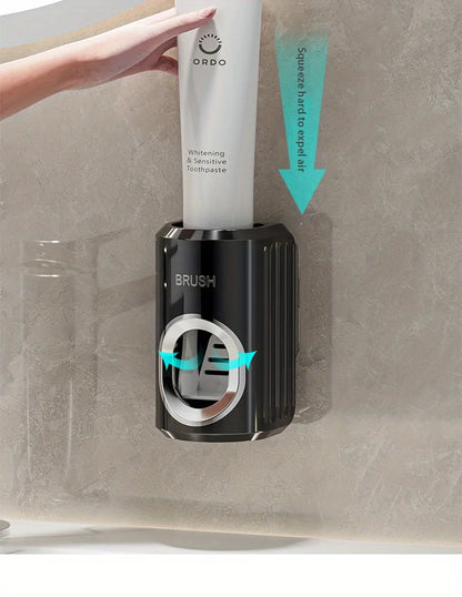 A Hole Free Wall Mounted Automatic Toothpaste Dispenser, A Toothpaste Storage Rack for Bathrooms, Households, and Bathrooms