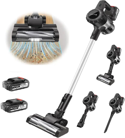 BRIEFNESS 3-in-1 Cordless Vacuum Cleaner Powerful Stick Vacuum Rechargeable Handheld Upright Vacuum Cleaner