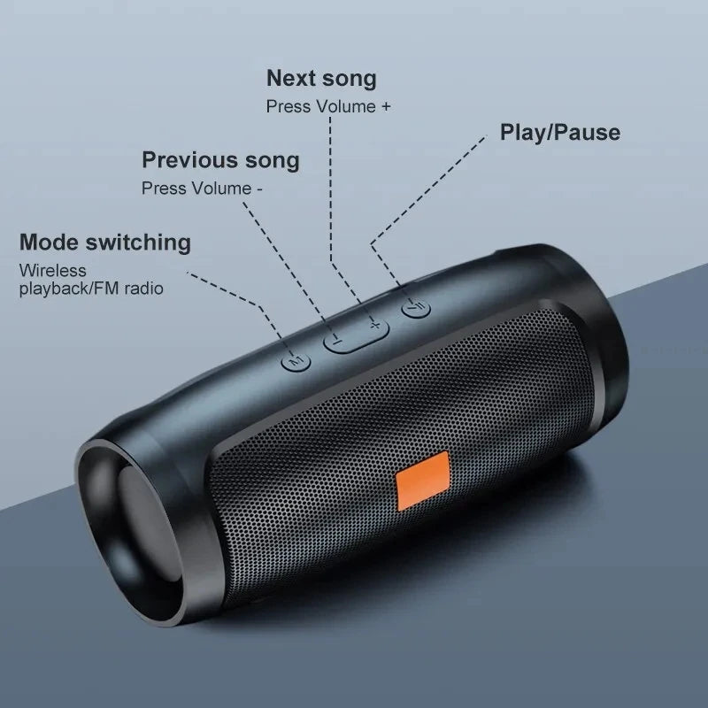 Bluetooth-compatible Speaker Dual Speaker Stereo Outdoor Tfusb Playback Voice Broadcasting Portable Subwoofer Wireless Speaker