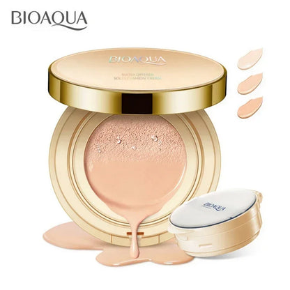 BIOAQUA Air Cushion BB Cream Natural Brighten Concealer Moisturizer Foundation Face Makeup Facial Base Perfect Cover Cosmetics