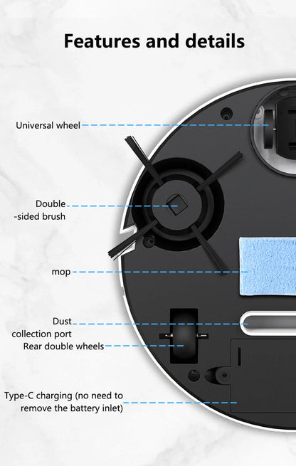XIAOMI Mini Silent Smart Sweeping Robot Three-in-one Multi-function Cleaning Machine Vacuum Cleaner Sweep Mop Brush 2025