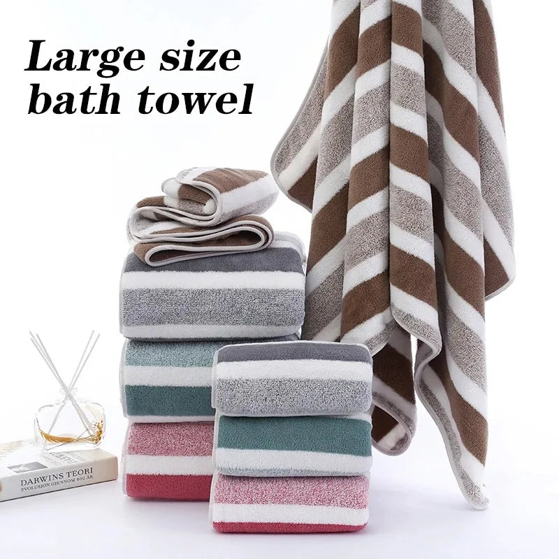 -Coral fleece towels, bath towels, thickened face towels, household absorbent quick drying, soft and lint free