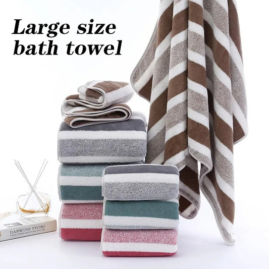 -Coral fleece towels, bath towels, thickened face towels, household absorbent quick drying, soft and lint free