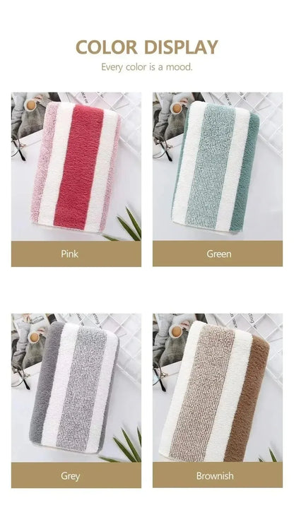 -Coral fleece towels, bath towels, thickened face towels, household absorbent quick drying, soft and lint free