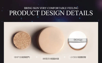 BIOAQUA Air Cushion BB Cream Natural Brighten Concealer Moisturizer Foundation Face Makeup Facial Base Perfect Cover Cosmetics