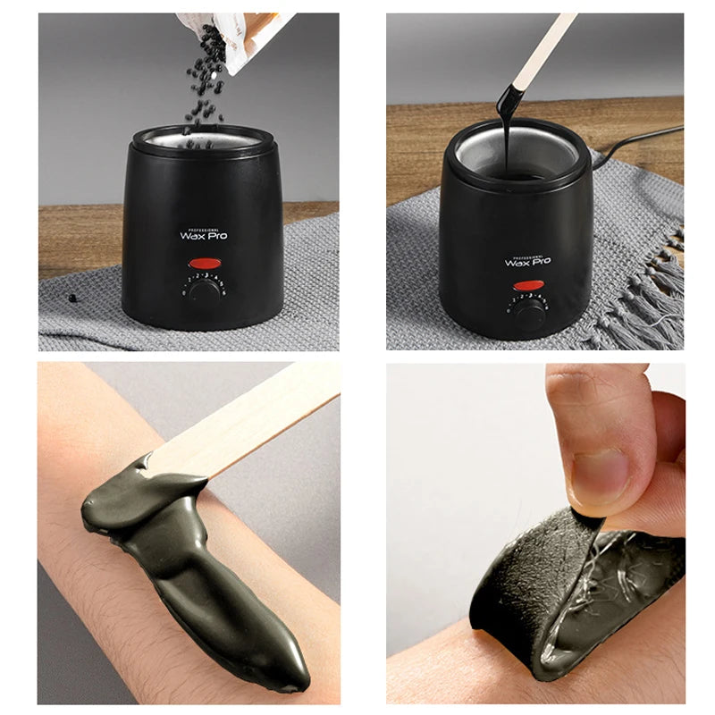 Wax Melting Machine for Hair Removal 200ml Wax Heater Pot Depilation Paraffin Wax Beans Waxing Warmer Dipping Pot and Wax Beads